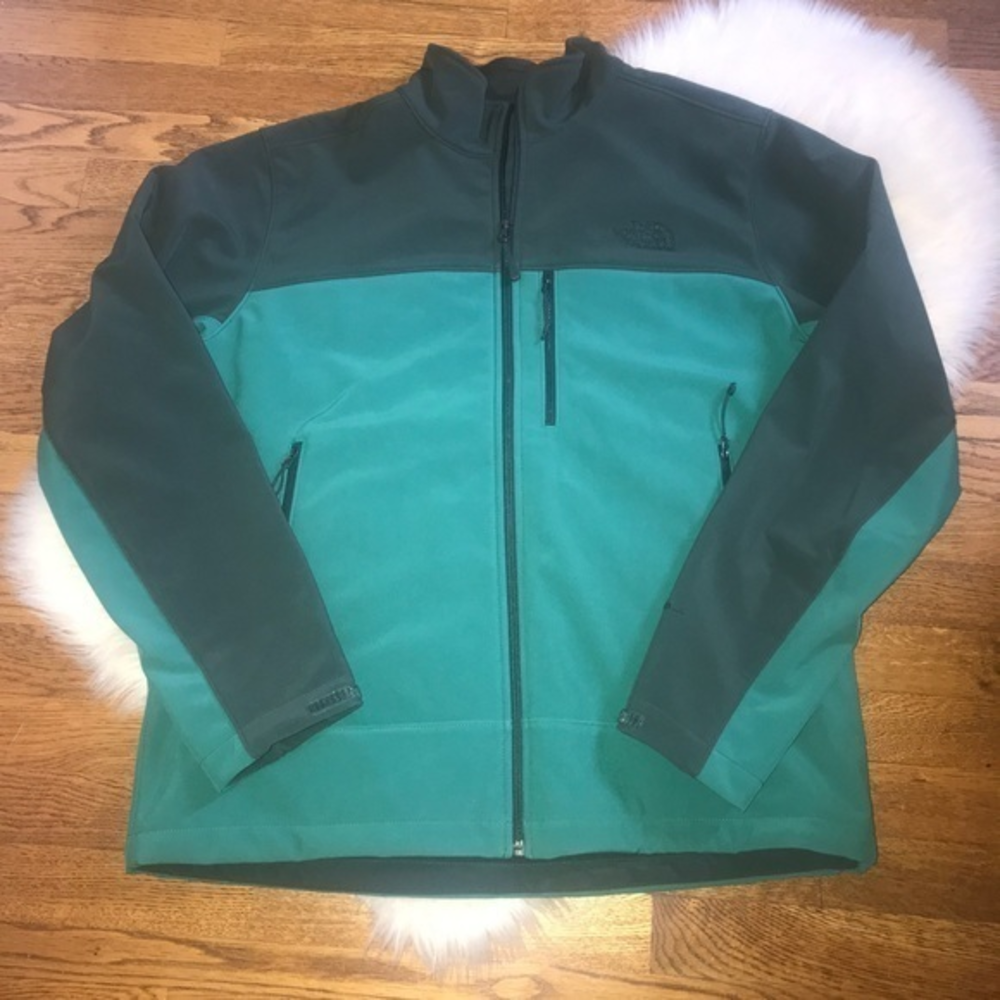 The North Face green fleece lined jacket full zip‎
